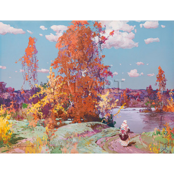 РЕПРОДУКЦИИ НА КАРТИНИ Есенен пейзаж - 2 (1945)